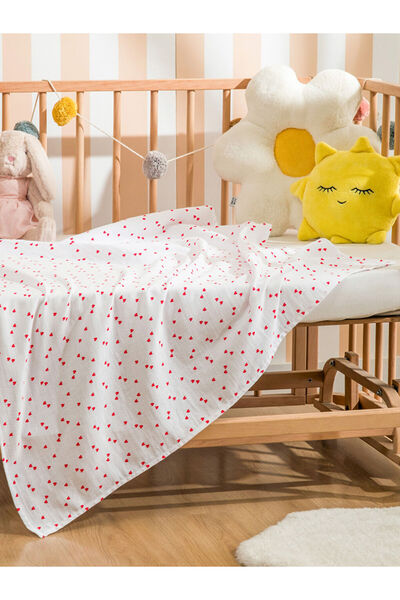 LC Waikiki Sparkling Choices Heart Printed Baby Girl Blanket 90X100 cm from S...