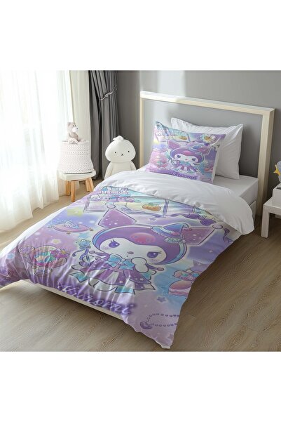 Şen Dekorasyon Castle and Kuromi Children's Duvet Cover Set
