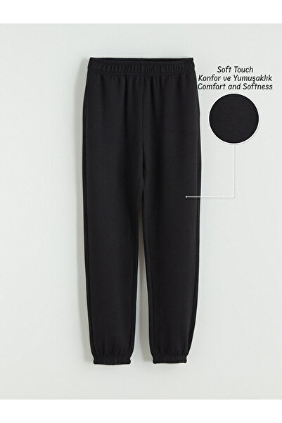 LC Waikiki Rmz Gi̇yi̇m Farkiyla Girls' Soft Touch Jogger Sweatpants with Wais...