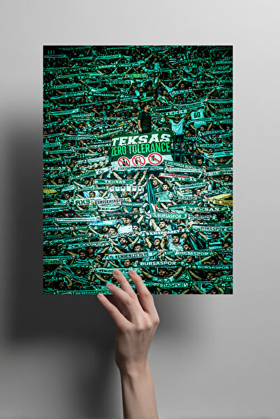 Metalino Teksas Zero Tolerance Atkı Metal Poster – Yeşil Beyaz Bursa Dekorati...