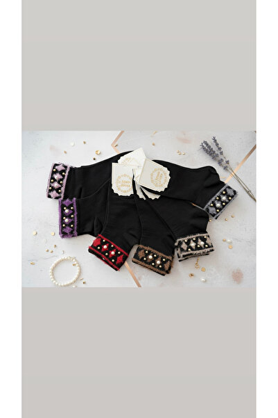 MIROX SOCKS Taşlı Kadın Patik Çorap 6'Lı