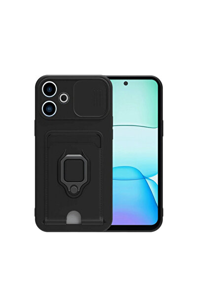 cepmoda حافظة ريدمي 13 4G مع حلقة - حزام للرقبة - حامل بطاقات - غطاء متعدد ال...