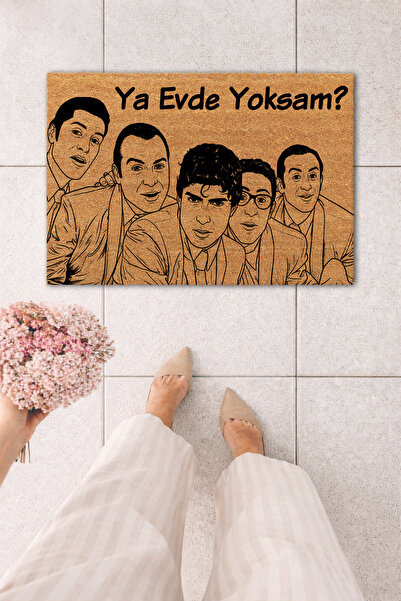 MatsUp Koko Kapı Neredesin Firuze Ya Evde Yoksam Baskılı Paspas