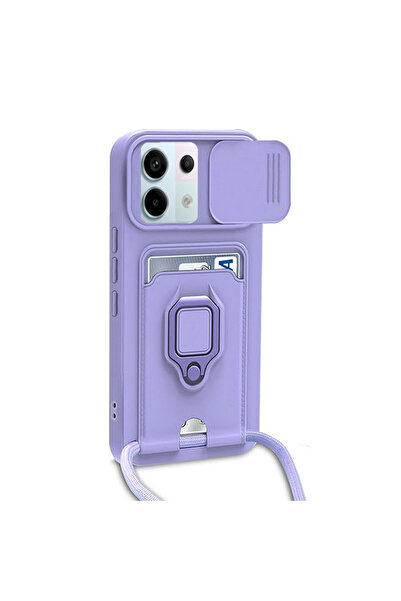 cepmoda Redmi "Note 13 Pro (5g)" Phone Case with Ring and Ip Strap, Card Hold...