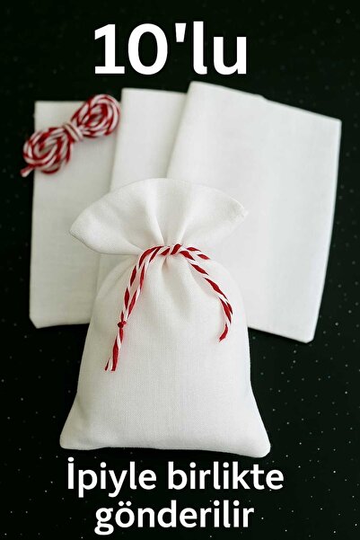 ALASEREN 10×15cm Raw White Cloth Bag for Wedding, Engagement, Invitations Etc...