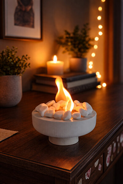 BKCUSTOMMADE Masaüstü Şömine Seti + Hediyelik Modern + Yakıt Haznesi + 200ml ...