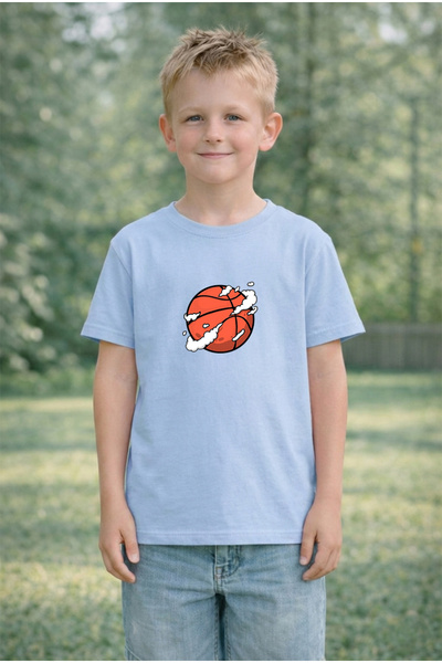 LORVEX Boy's Printed T-Shirt 100% Cotton Comfortable Fit Air Basketball Print...