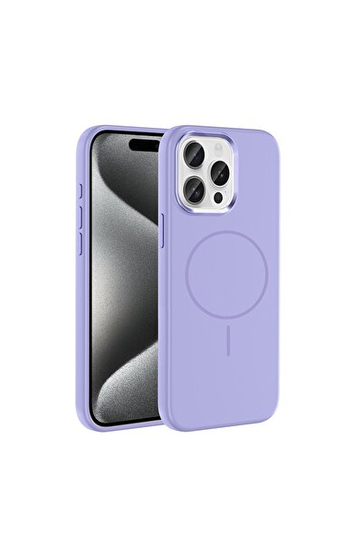 zore iPhone 15 Pro Max Kılıf M-Safe Şarj Özellikli Metal Kamera Çerçeveli Edi...