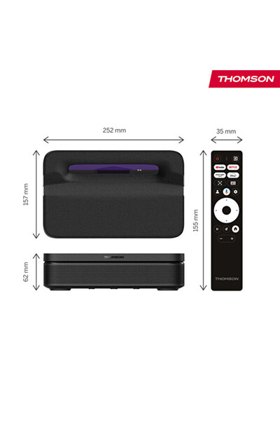 THOMSON Sirius Laser FHD Google TV 600 Ansı Lümen 4K Destekli 100" Taşınabili...