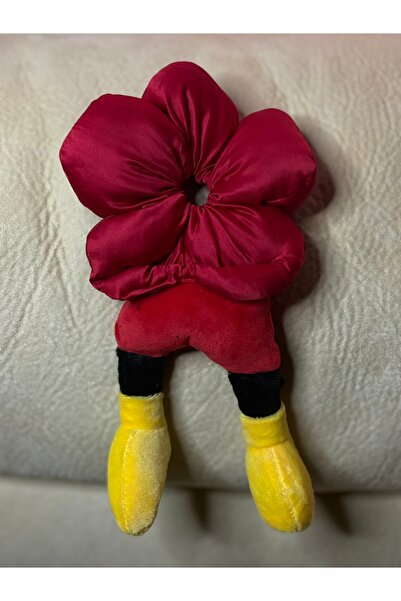 ADAA GIFT Mickeyy Mouse Figürlü Saten Puantiyeli Scrunchie Simit Toka - Çılgı...