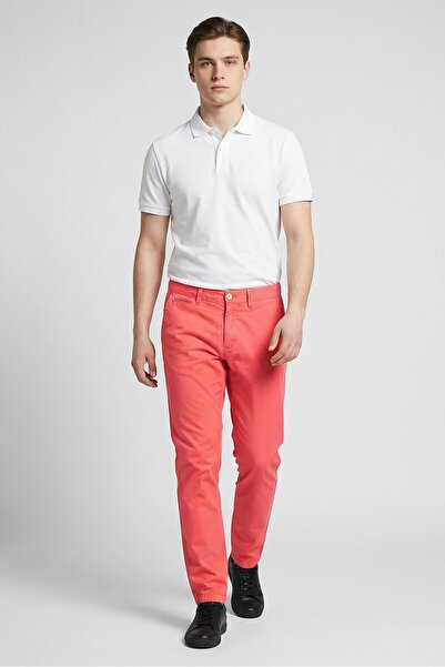 Gant Men Regular Fit Solid Chino Pants, Watermelon Pink
