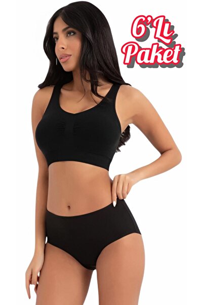 Özten İç Giyim Pack of 6 Luxury Lycra Flexible Cotton High Waist Bato Women's...