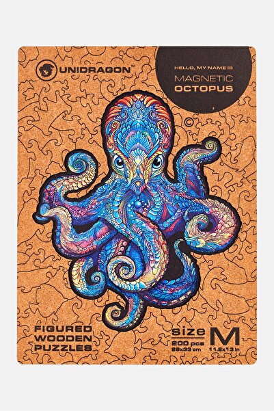 Unidragon Magnetic Octopus Figured Wooden Puzzle