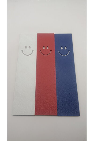 Fandora 3'lü Gülücük Detaylı Kitap Ayracı Seti - Renkli Gülen Yüz Emoji Kitap Aksesuarı