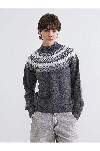 LC Waikiki Rmz Gi̇yi̇m Farkiyla Half Fisherman Roba Collar Embroidered Women'...