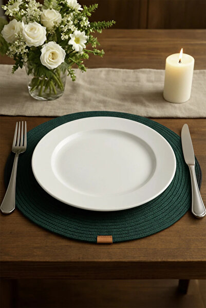Bikaya Home 6-Piece Knitted American Service Plate Set |   Stylish Table Mat ...