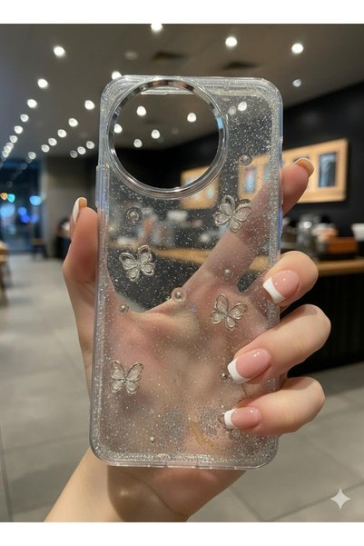 TECNOTREND Tecno Spark 30 Pro 4G Uyum Kılıf Airbag Tasarımlı Simli Şeffaf Kut...