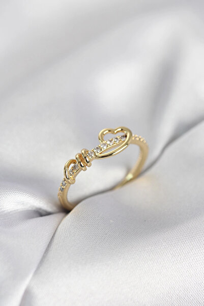 Nacario Mey Import ®   Spiral Heart Model Zircon Stone Gold Color Women's Ring