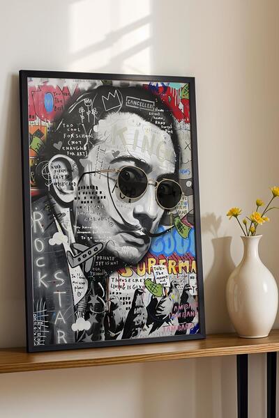 Saturn Pictură înrămată de Salvador Dali, cool și inedită, artă de perete, ar...