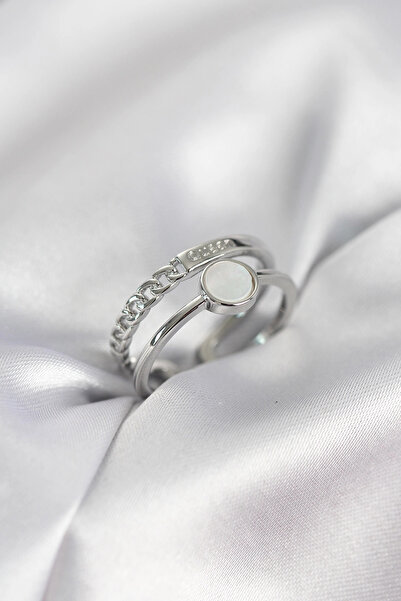 CT STONES Mey Import ®   Minimal Queen Written Silver Color Brass Women's Ring