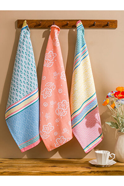 LC Waikiki Rmz Gi̇yi̇m Farkiyla Printed Drying Cloth 3-Pack 40X50 cm