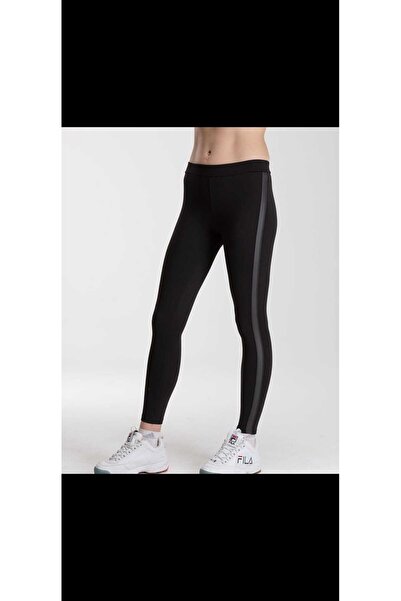 feme clothing بنطلون ضيق أسود مع شريط جلدي