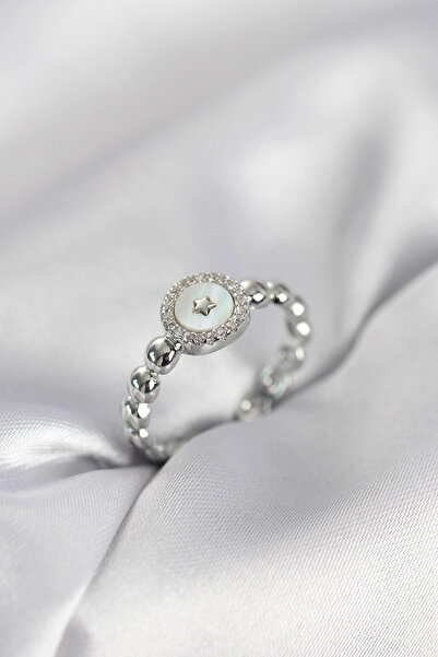 CT STONES Mey imports ®   Silver color pearlescent star model zircon stone wo...