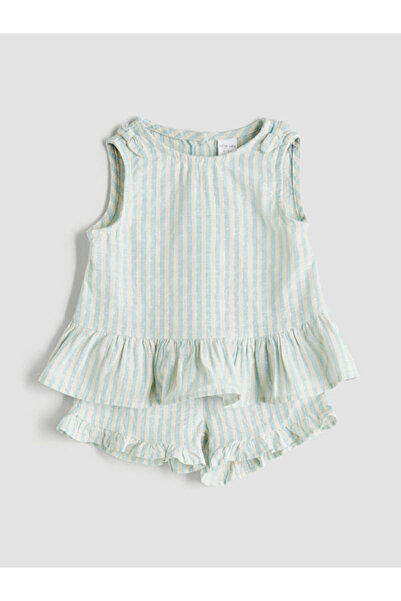 LC Waikiki Selections I Zero Roba Collar Ruffle Detailed Baby Girl Blouse and...