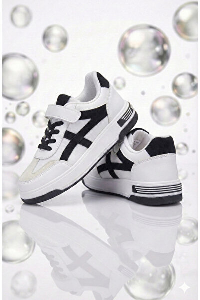 ORELİON Pantofi sport premium pentru copii, cu velcro și șireturi, talpă ușoa...