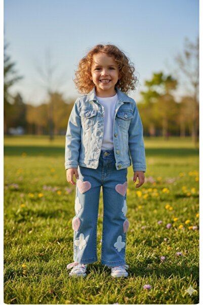 BEGONYA BEBECE KIDS LIKRALI KALP DESENLI KIZ KOT PANTOLON BAYRAMLIK