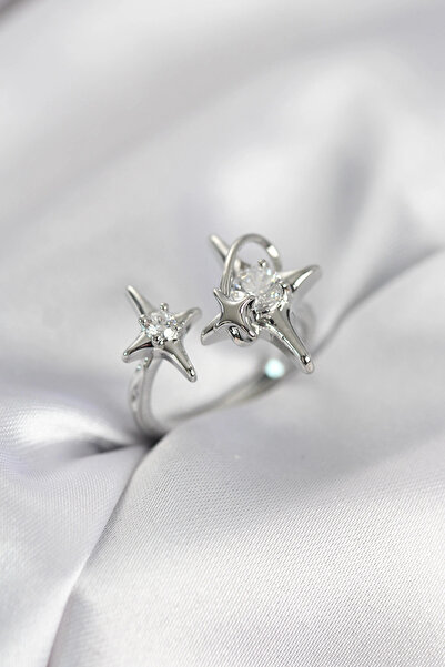 CT STONES Mey imports ®   Silver color north star model zircon stone women's ...