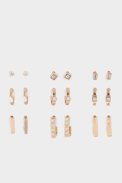 DeFacto Women's 9-Piece Earrings G4471Axns