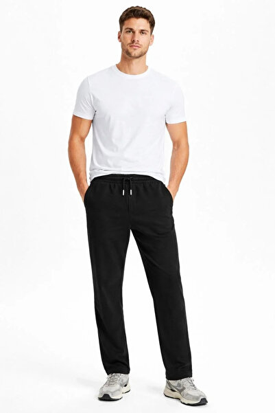 MODA Men's Straight Leg Elastic Waist Drawstring Casual Sports Sweatpants Com...