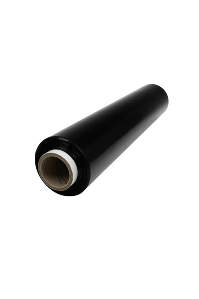 AGOPACK Black Stretch Film - 143m, 1.6kg for Pallet Wrapping, 23 microns, wid...
