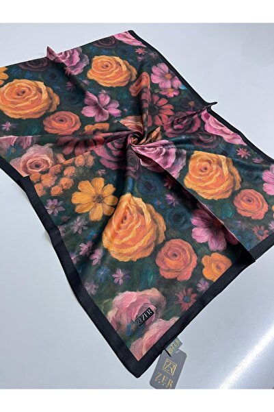ZER Florea Shawl with Yellow Roses