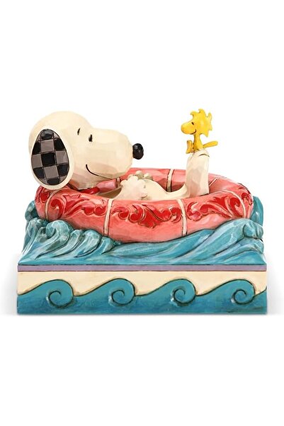 ASTERA Snoopy ve Woodstock Deniz Yatağında Heykelciği, 10 cm, Reçine