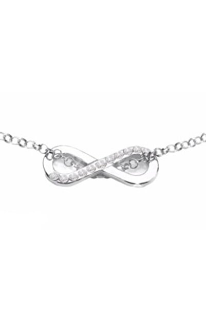 White Label Ah! Jewellery Women's Necklace with Infinity Sign and Swarovski S...