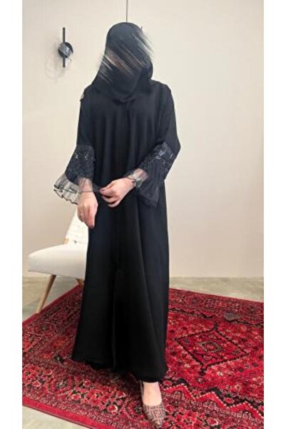 DOUBLE1WAN Abaya - Sedeem - Linen- Luxurious - Hand-stitched - and embroidere...