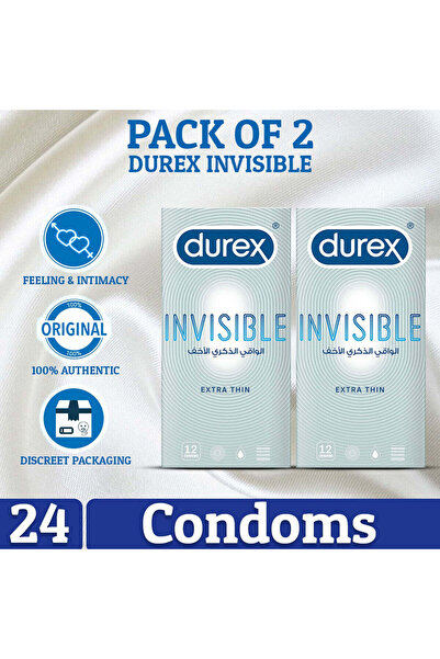 Durex عبوة من قطعتين من أقراص Invisible 12