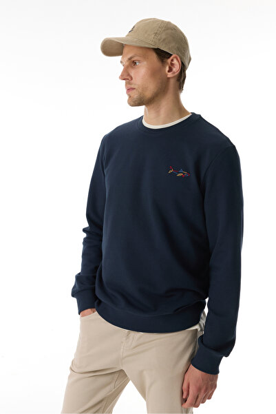 Mudo BİSİKLET YAKA NAKIŞLI SWEATSHIRT