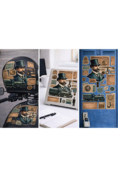 Limitless Design ملصق الثورة الصناعية العتيق مقاس 22×30 سم – قطار، مستندات ري...