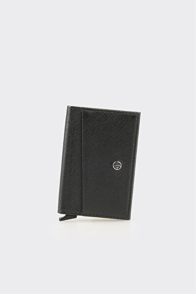 Elle Shoes Siyah Deri Erkek Kartlık