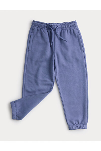 Marks & Spencer Pamuk Karışımlı Düz Jogger Pantolon (2-8 Yaş)