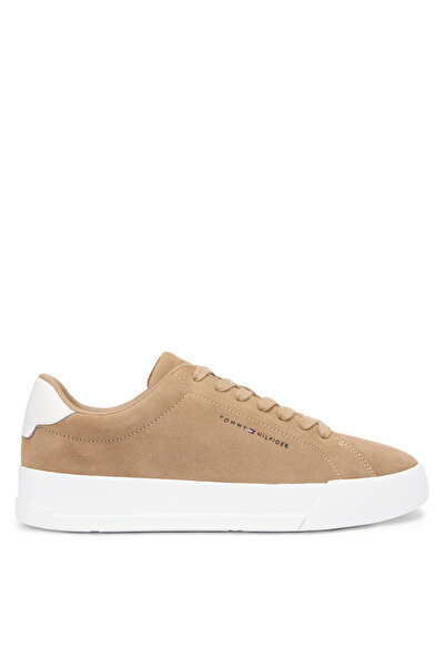 Tommy Hilfiger Bej Erkek Sneaker TH COURT CORE SUEDE