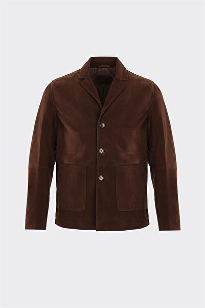 Elle Shoes Kahve Deri Erkek Ceket