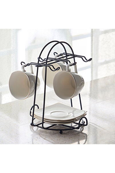 Generic Ebony Cup And Saucer Holder Rack