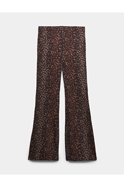 Marks & Spencer Pamuk Karışımlı Leopar Desenli Çocuk Taytı (6-16 Yaş)