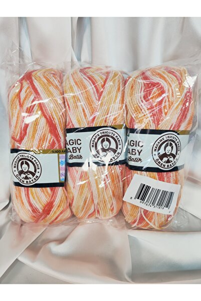 Ören Bayan MAGİC BABY Ebruli El Örgü İpi (3 Adet) - Renk: 412