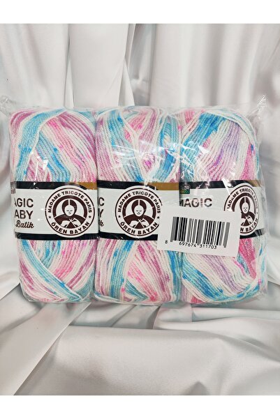 Ören Bayan MAGİC BABY Ebruli El Örgü İpi (3 Adet) - Renk: 401