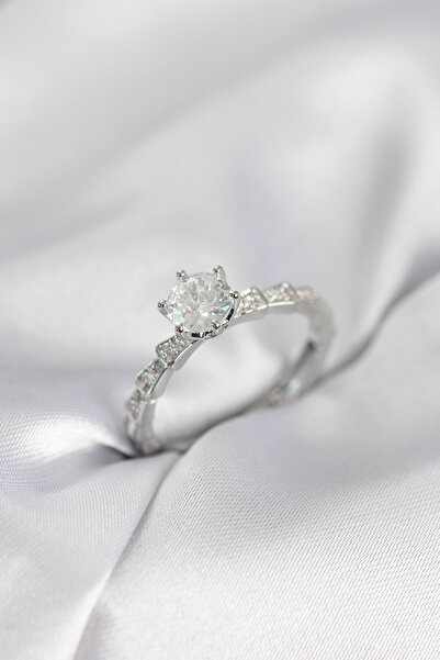 Lisinya Silver Color Zircon Stone Single Stone Model Women's Ring - Tygoo